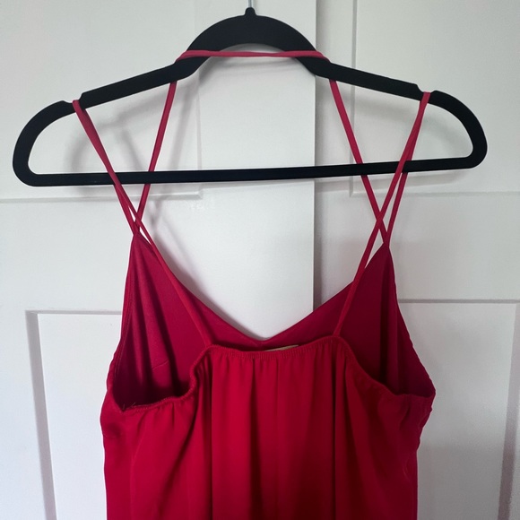 Red Cross Spaghetti Strap Shift Mini Dress - Picture 3 of 6